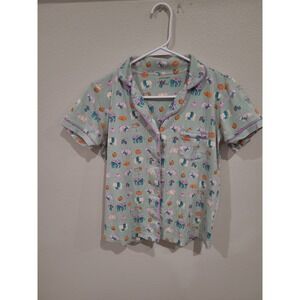 Roller Rabbit Pumpkin Spice Women's PJ Top women SZ S novelty print sleep‎ wear